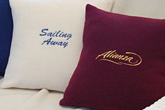 Winter White and Burgundy Pillow Winter White and Burgundy Pillow